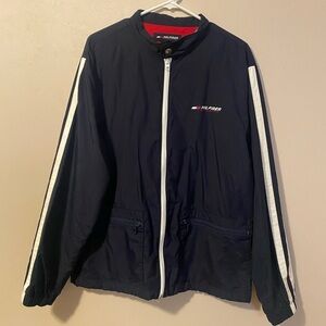 Men’s VTG y2K Tommy Hilfiger Athletics Full Zip Windbreaker Jacket Size Med